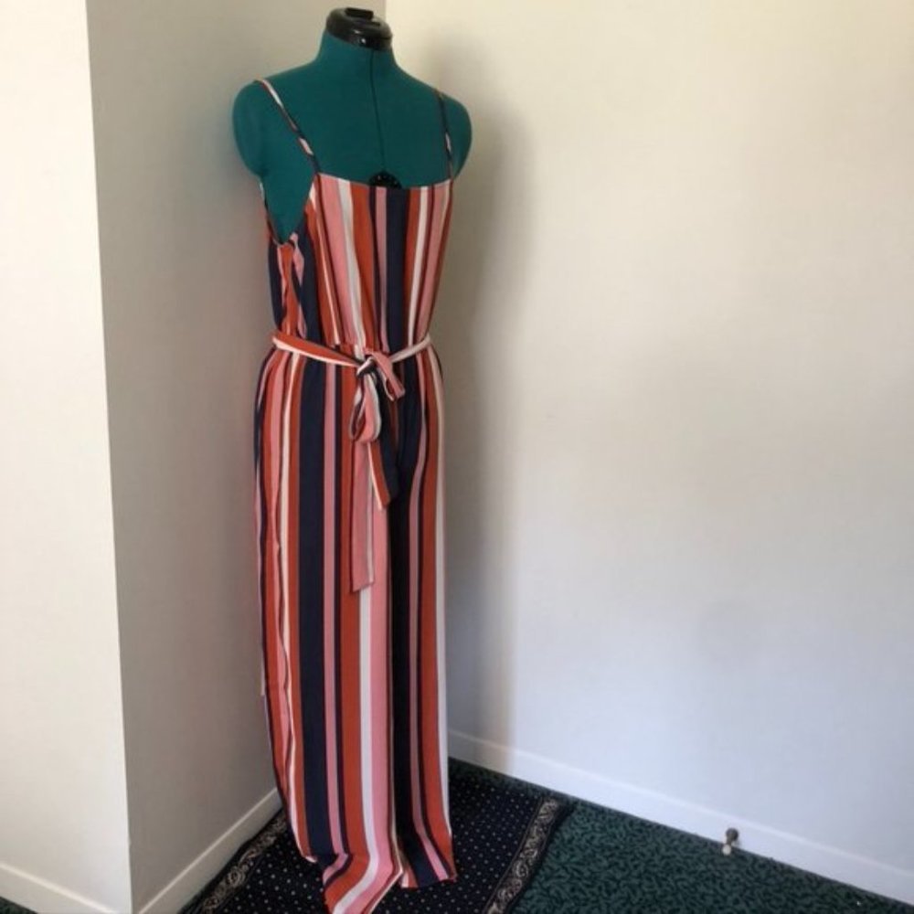 Forever 21 Striped Jumpsuit